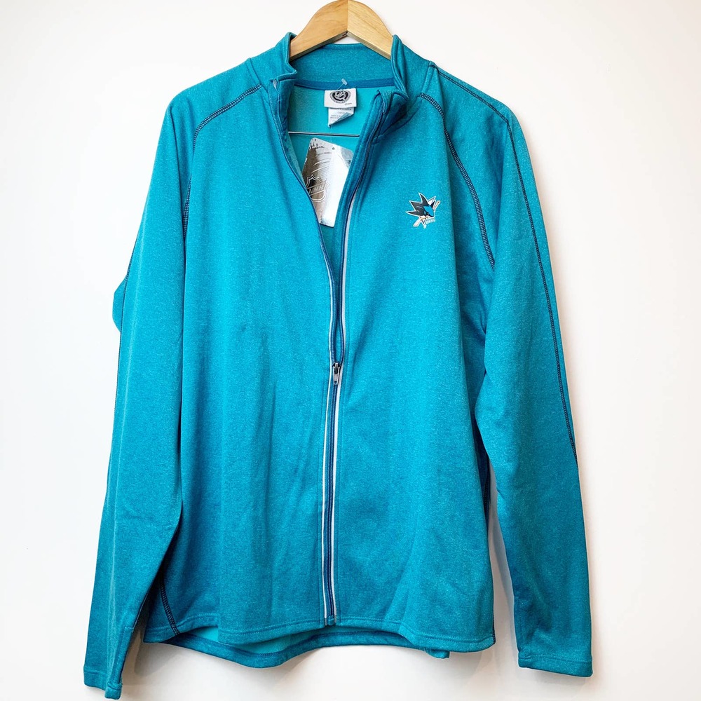 San Jose Sharks Blue Full Zip Jacket 2XL NWT